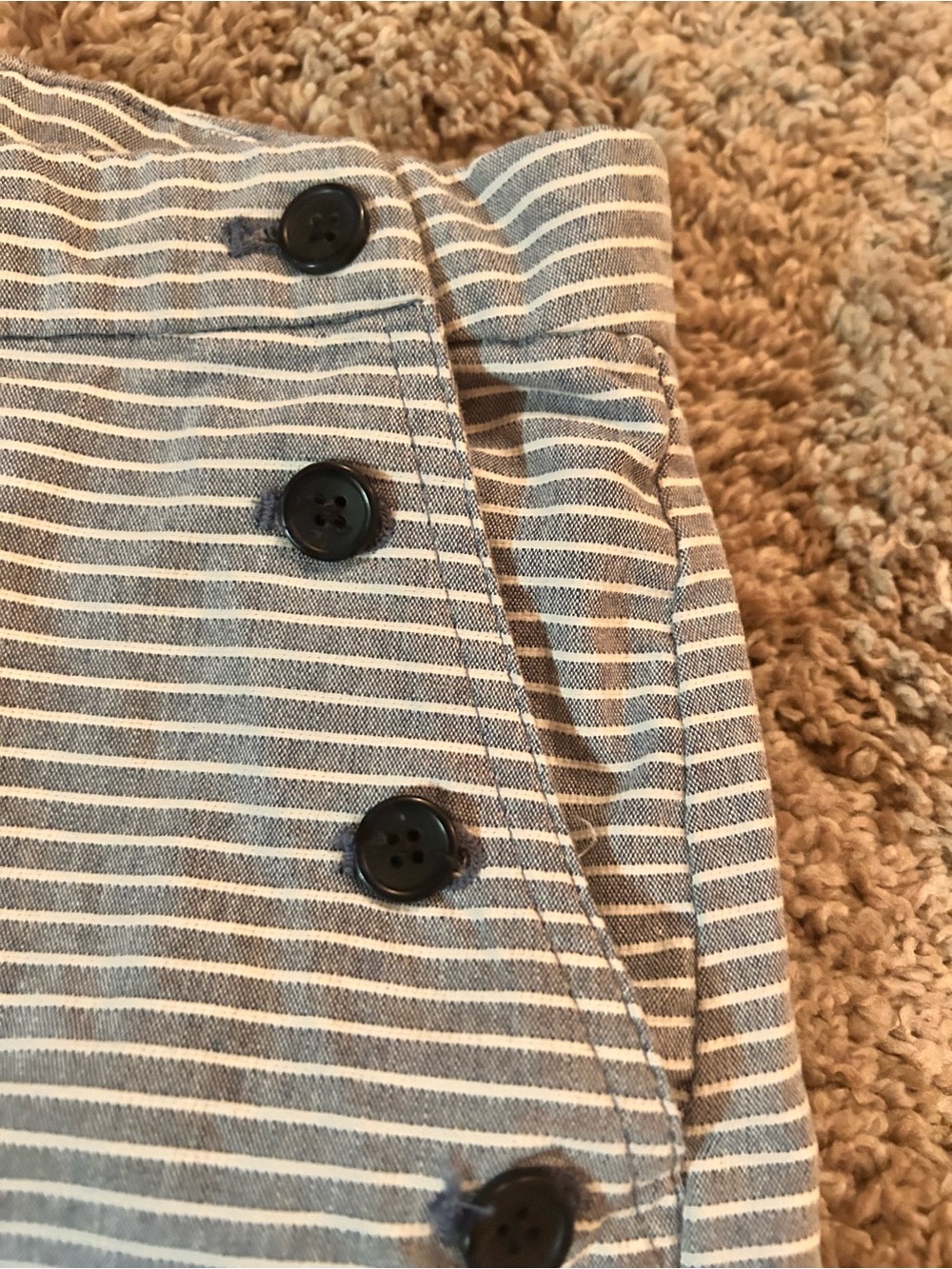 Banana Republic Women's Blue and White Striped Sailor Shorts - Picture 3 of 4